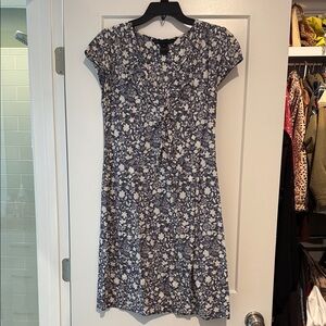 Marc By Marc Jacobs dusty blue and Cream Floral Mini Dress (just above knee) - 8